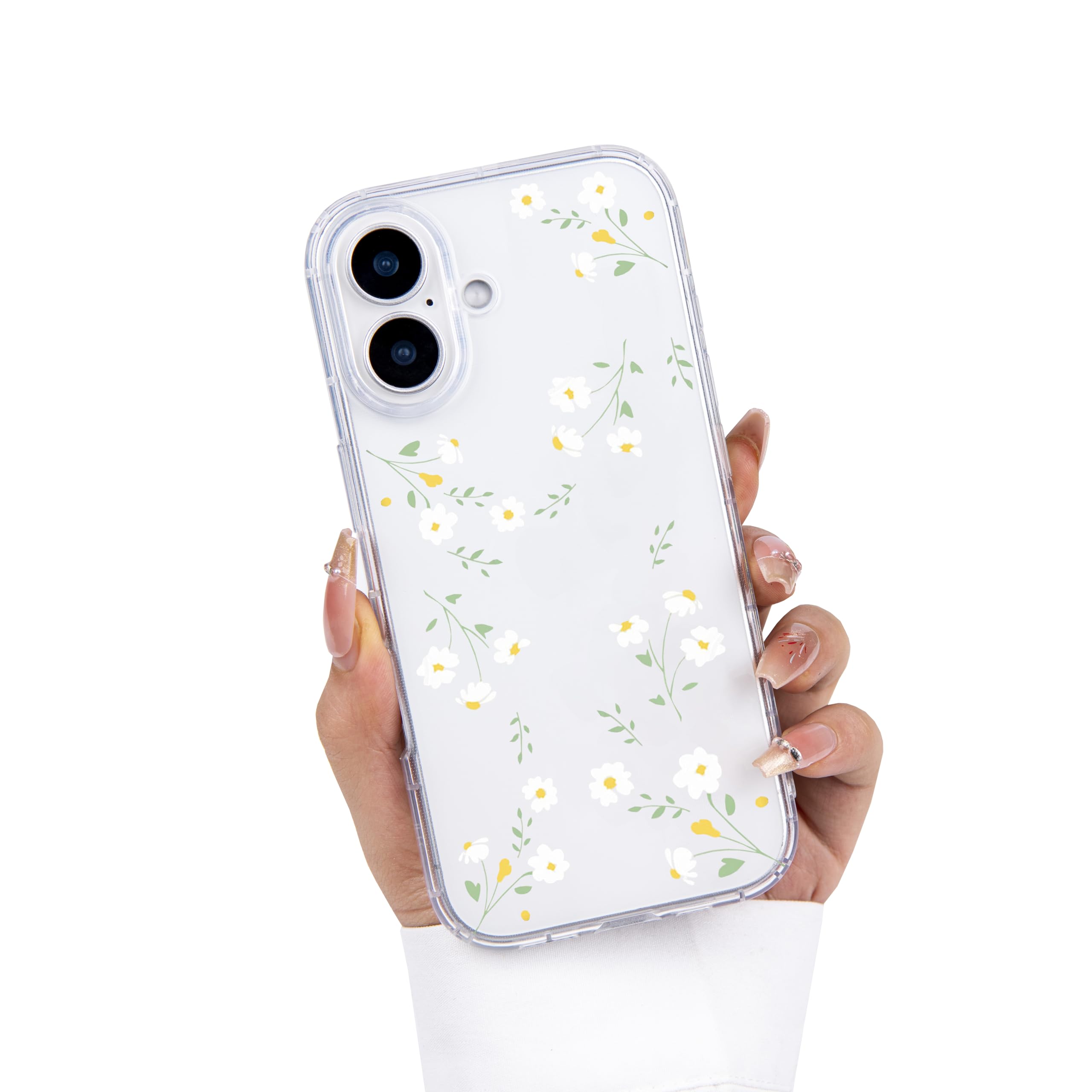 Einaily Hülle für iPhone 17 Case Crystal Clear Handyhülle Mode Chic Herz Muster Ultra Dünn Transparent Klare TPU Silikon Bumper Stoßfest Kratzfest Schutzhülle für iPhone 17 Slim Case Cover