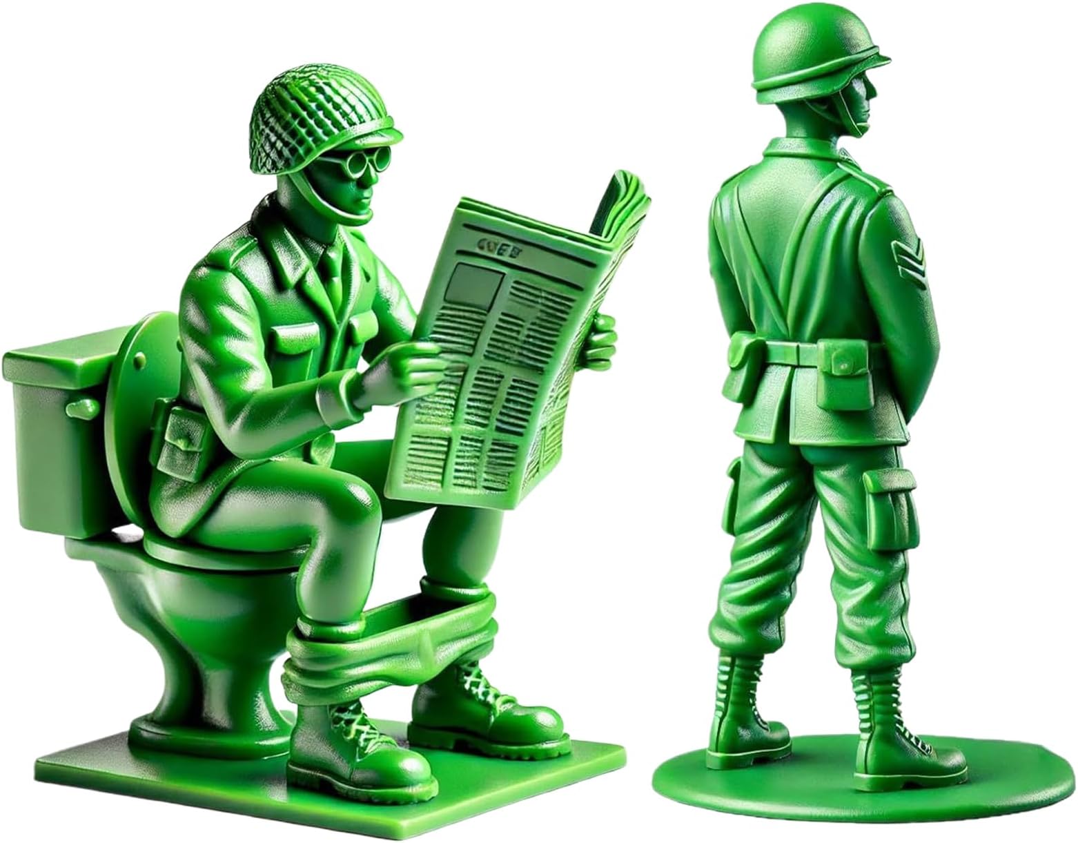2PCS Classic Interactive Prank Soldier Men, Mini Fun Soldier Man Toy, Cartoon Character Collectibles Figure, Retro Army Characters Figurines, Collectible Playset Decor, for Fans Kids Adults