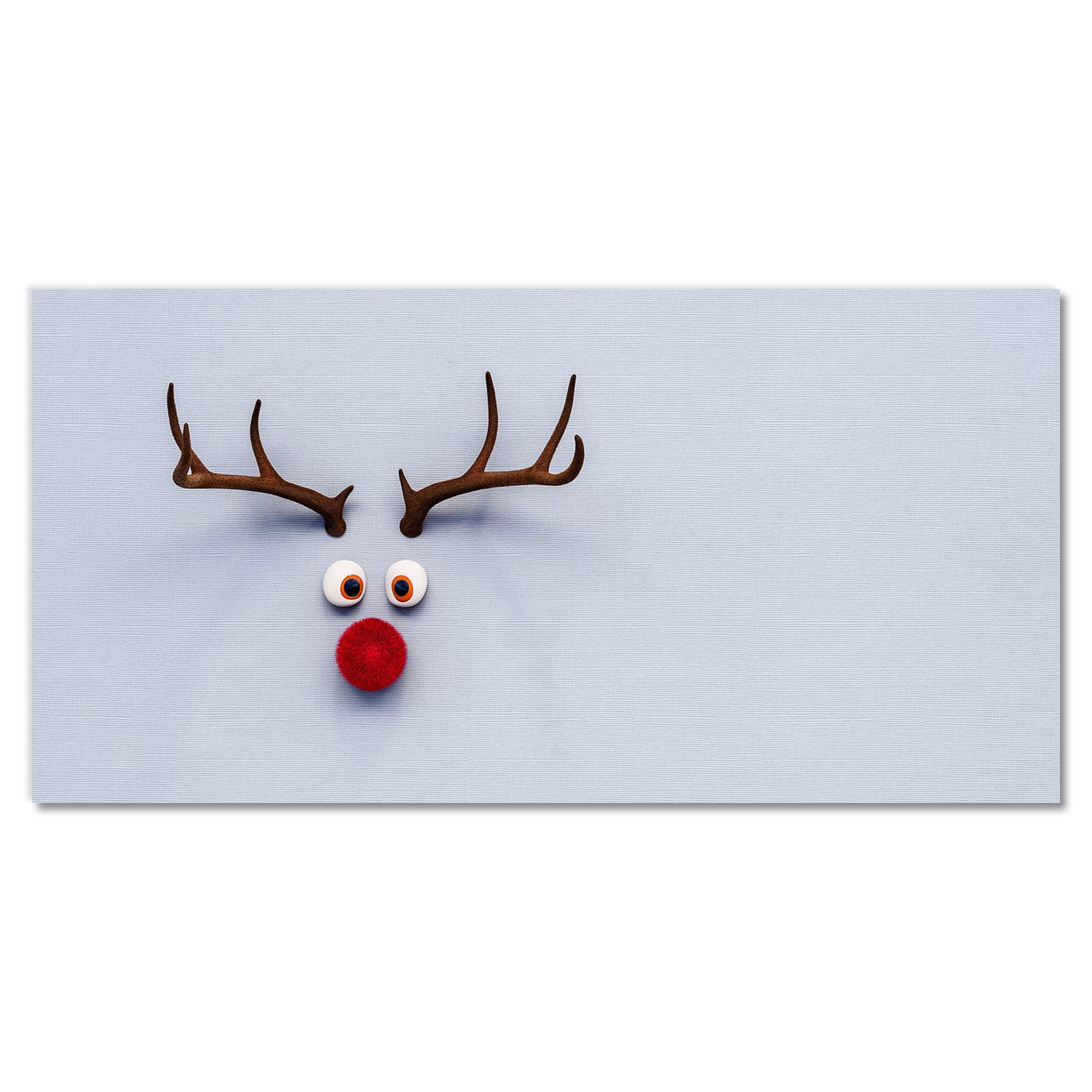 Photo Décorative Panoramique Verre Trempé Peinture Noël Rudolf 100x50cm