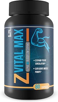 Z Vital Max Nitric Oxide - Alpha XR Bloodflow Expand - Expand Veins and Tissues with Increased Blood Flow - L-Arginine a Natural Vasodialator - Great for Preworkout or Pre Activity