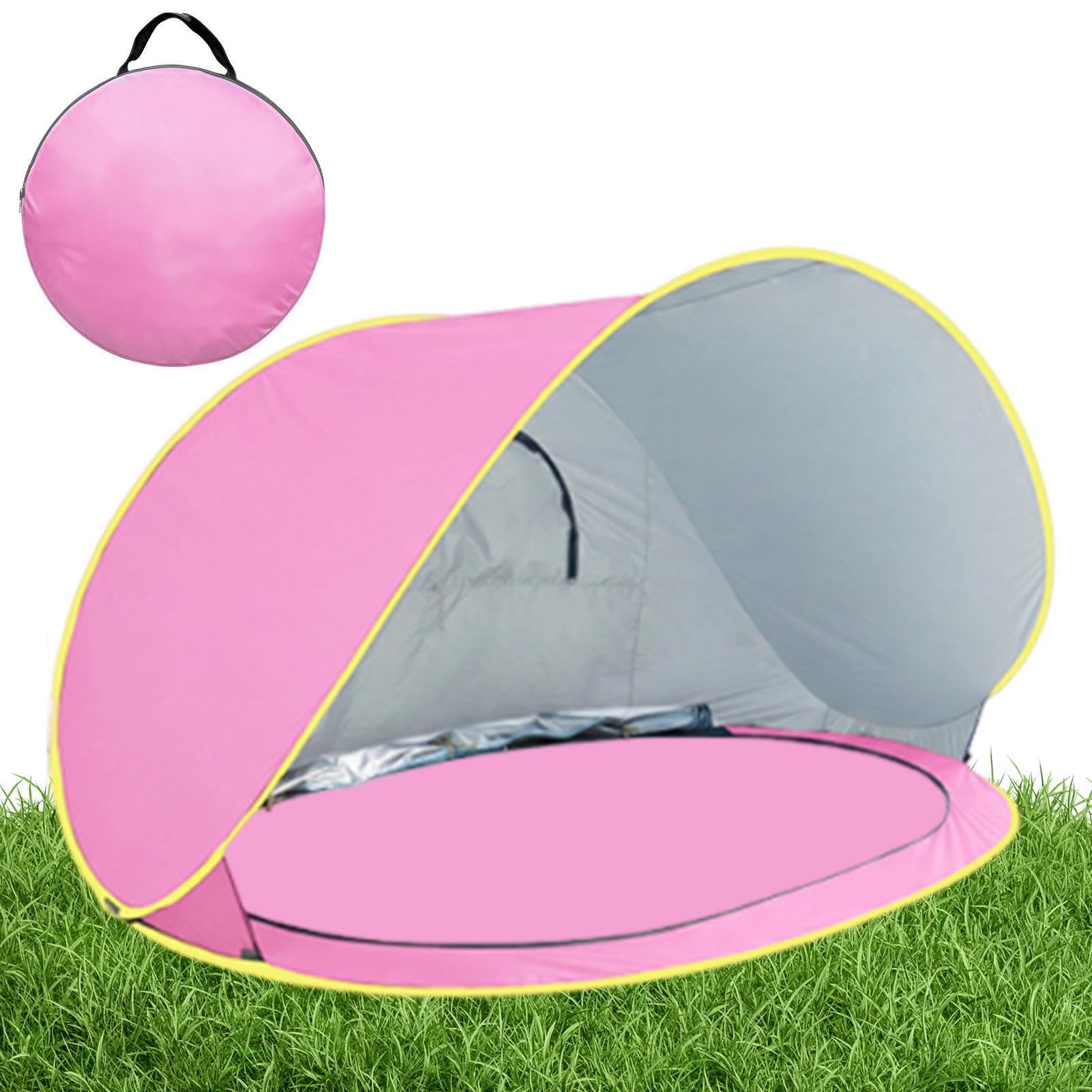 Tenda Da Spiaggia Con Solare Pensilina Portatile da Esterno | Rifugio Dal Sole Per La Spiaggia Per 2-3 Persone Attività All'Aperto Campeggio Picnic Periodo Estivo Viaggi Escursioni Zaino