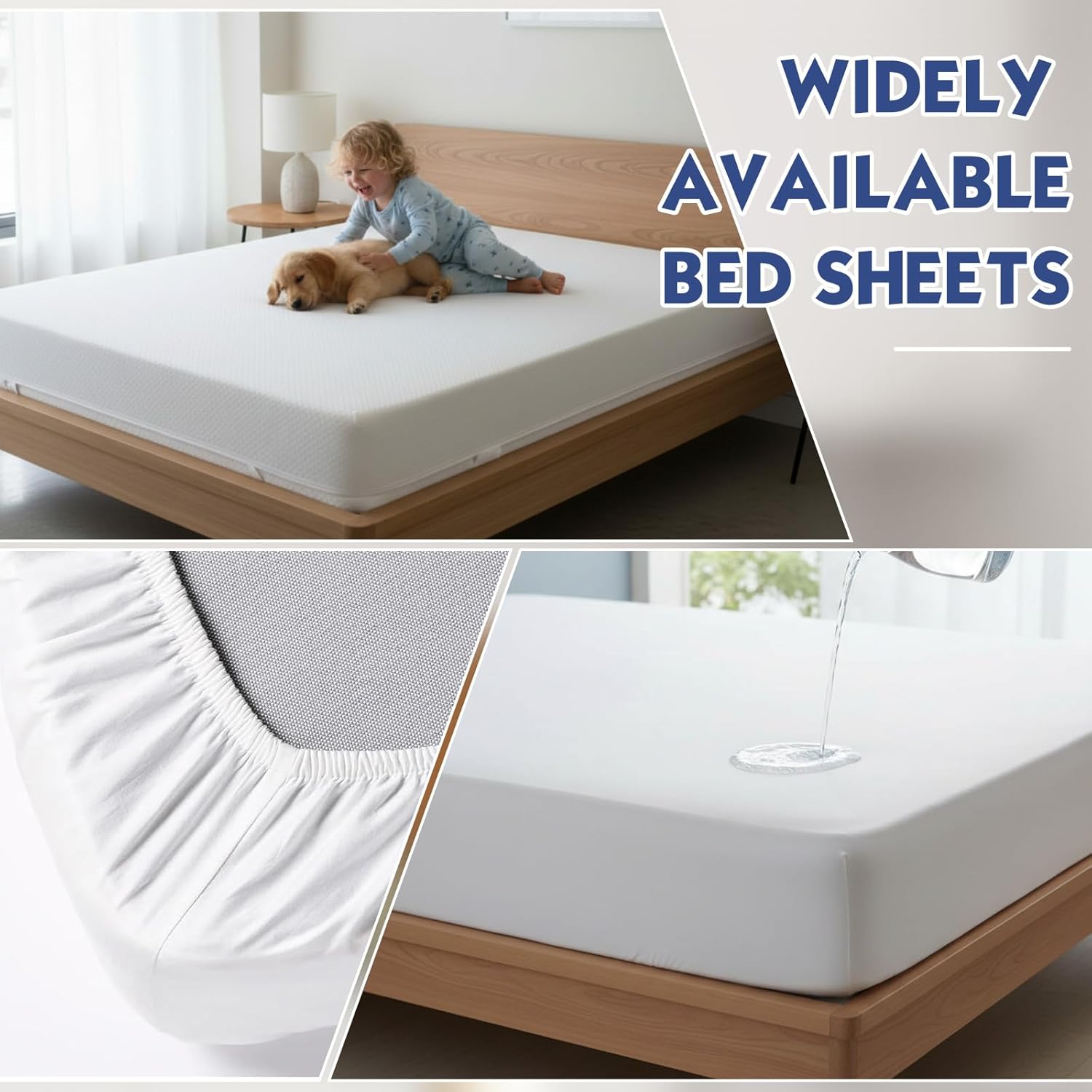 10 Pack Mattress Topper Cover Twin Size Memory Foam Protector Waterproof White Mattress Pad with Deep Pocket 3"-15" Depth, Soft & Breathable Bed Cover for Hotel Dorm Room Bedroom