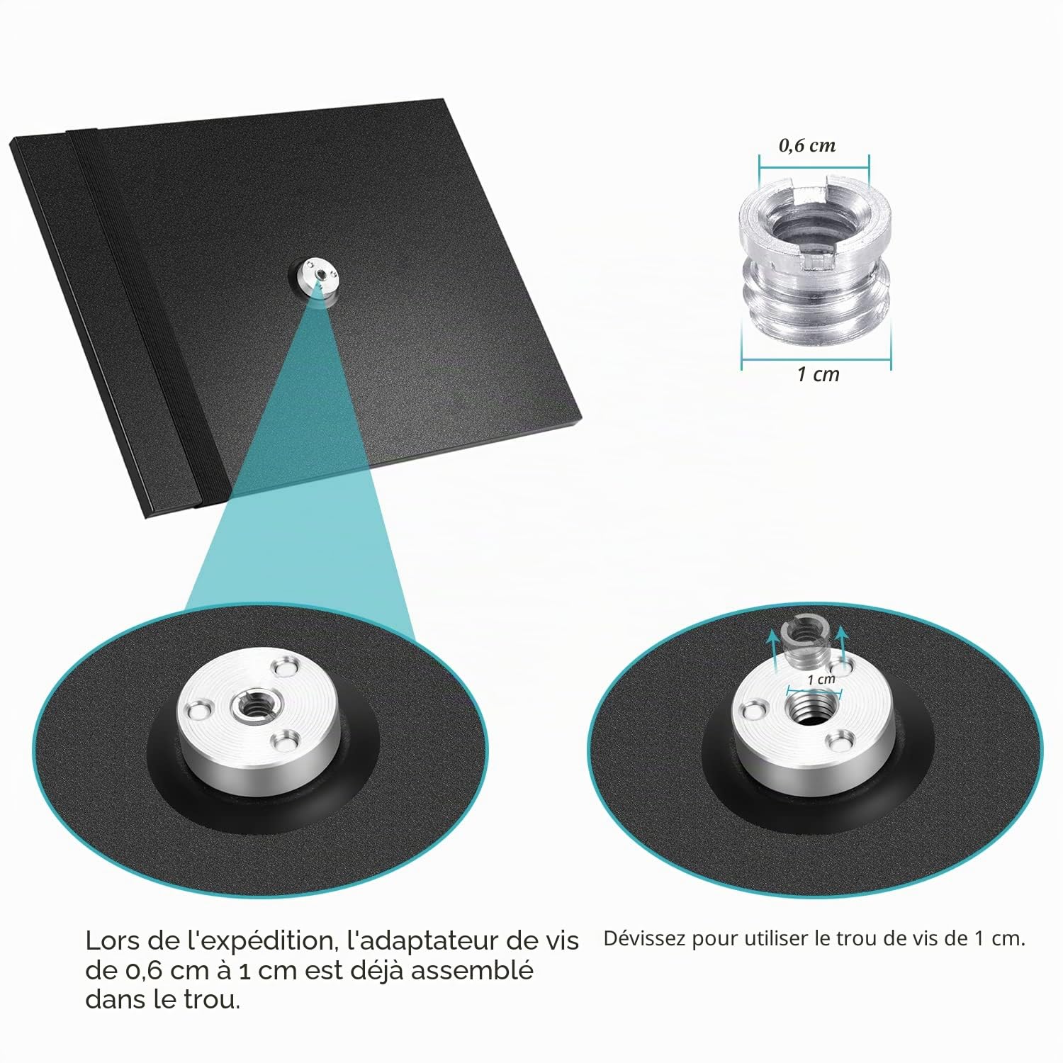 Neewer Support pour Ordinateur Portable avec Trépied à vis 1/4" à 3/8" - Projecteur de Palette