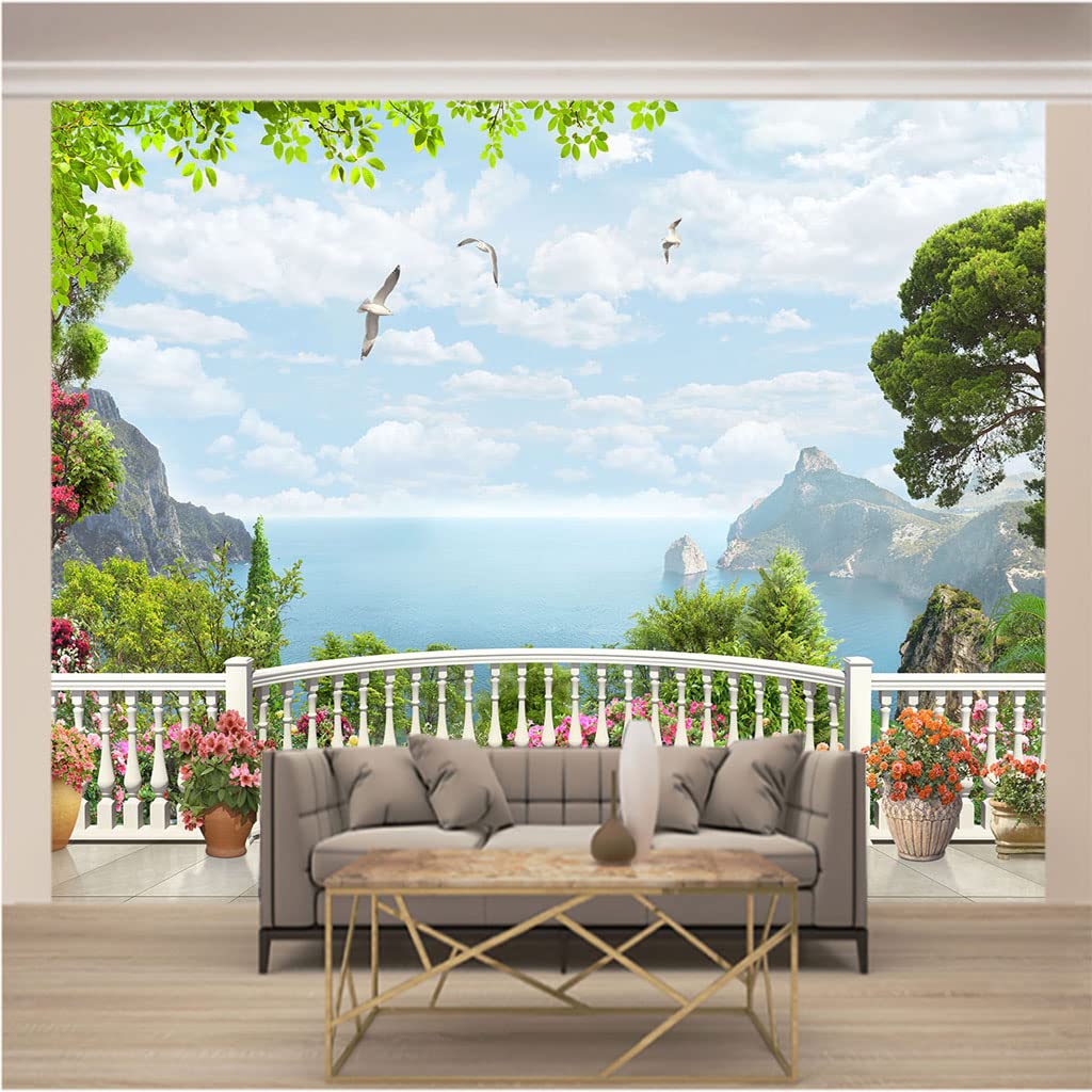 Paysages de la nature en papier peint panoramique 3D pour une chambre d'adulte