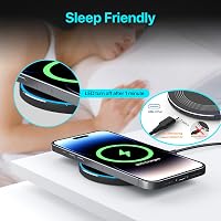 HONGYEE 20W Vezeték Nélküli Gyorstöltő Állomás - Indukciós Töltőpad iPhone 16/15/14/13/12, Samsung Galaxy S24/S23/S22/S21 Készülékekhez 6