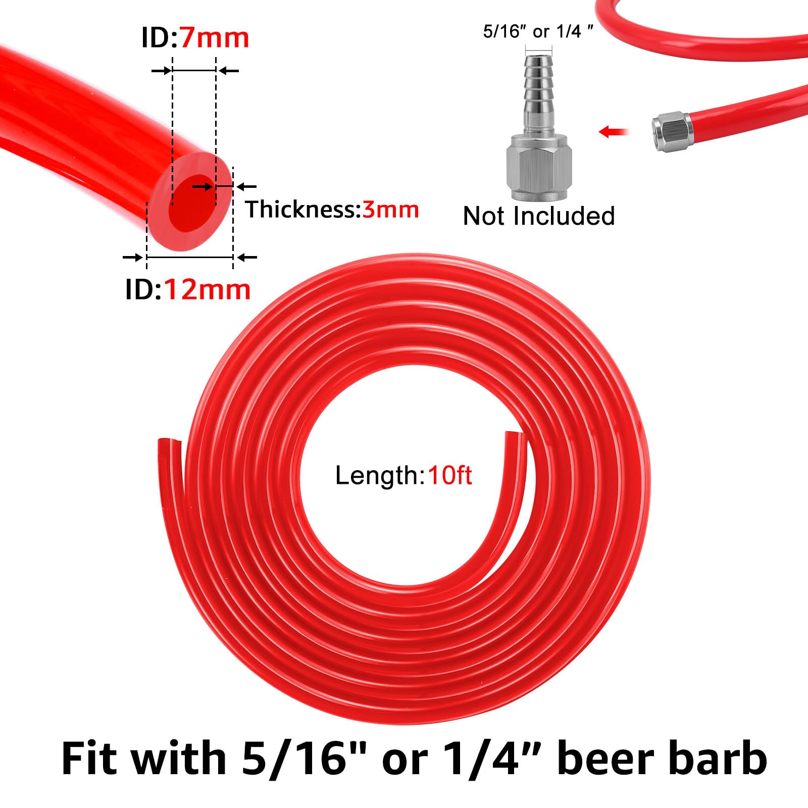 Kegerator Tap Turm Kit CO2 Regler Bier Fass Regler Rot CO2 Gas Linie Schlauch