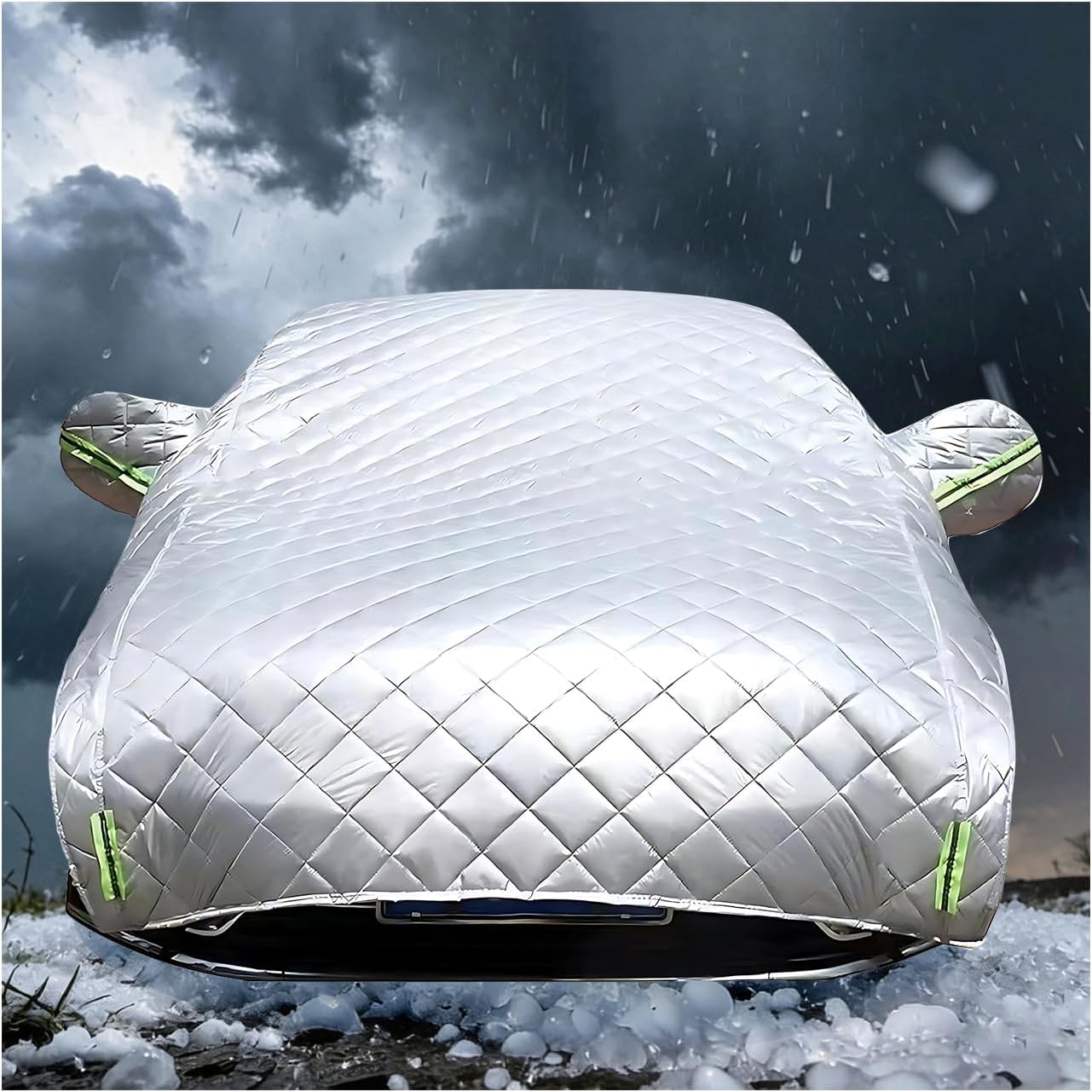 Telo Copriauto Antigrandine per Opel Astra J (2009-2015),Mezza Copertura per Auto Imbottita Anti Grandine da Esterno,Impermeabile, Anti-Neve,Protezione Per Tutte Le Stagioni yd