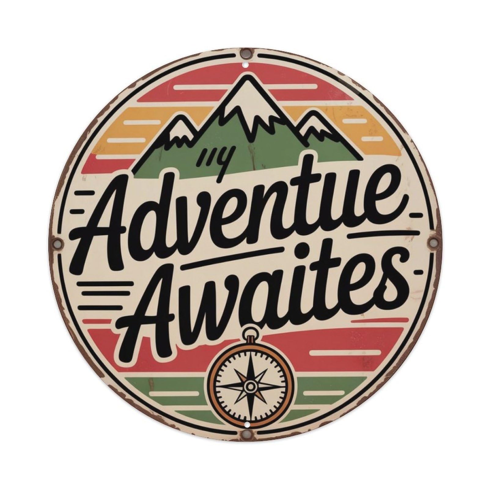 Adventure Awaits (1) - 副本 Metal Tin Sign Plaque