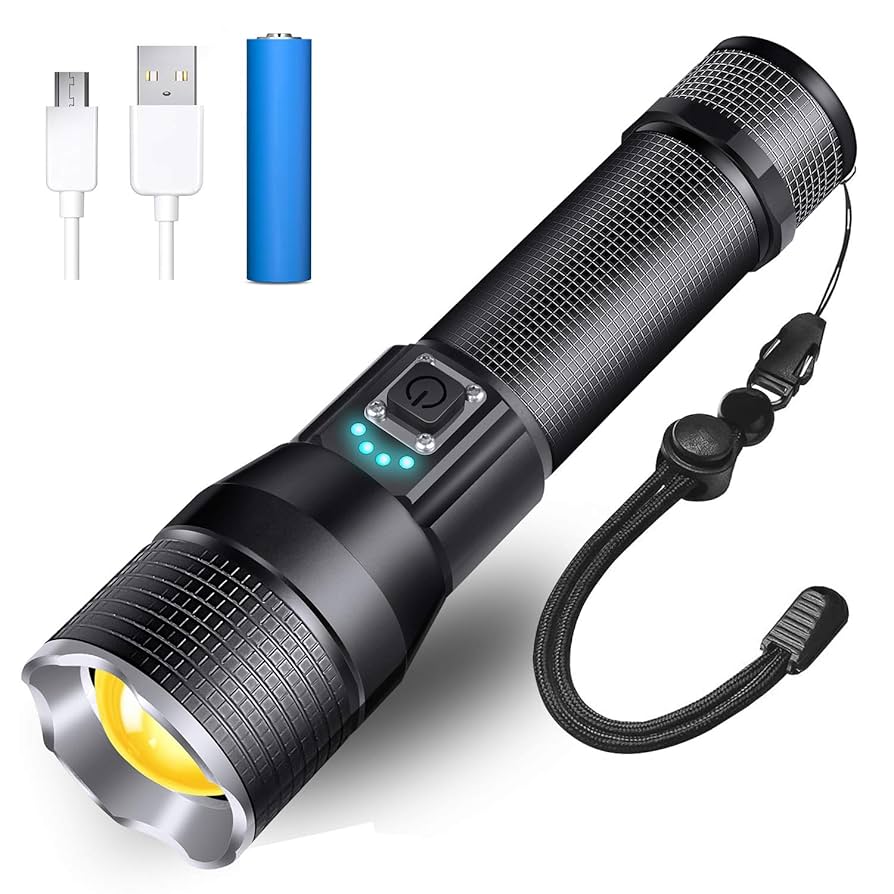 USB充電式 黒色 懐中電灯 LED懐中電灯 LEDライト USB充電式