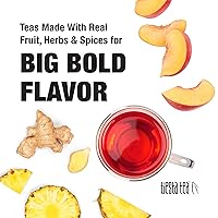 Vista 5 de Tiesta Tea - Té de jengibre y melocotón dulce, hojas sueltas, té herbal de melocotón picante, mezcla de tranquilidad sin cafeína, hojas de hierbas a