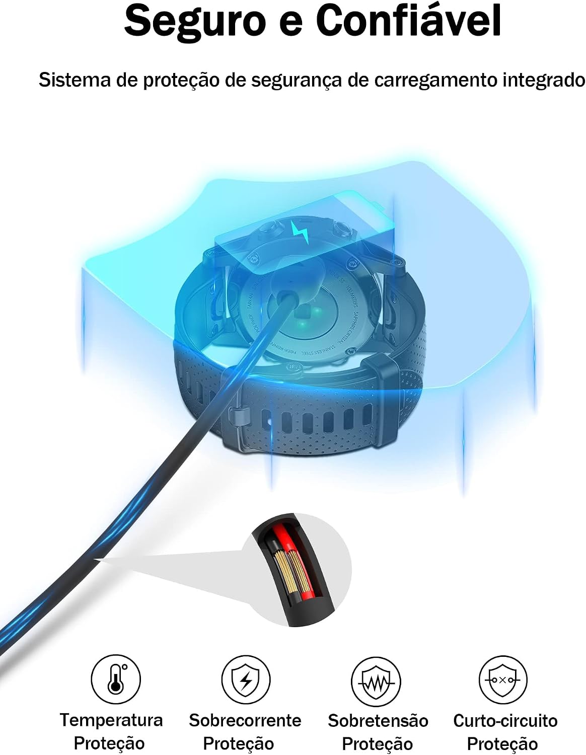 Cabo do carregador compatível com Garmin Fenix 7/7S/7X/7 Solar/6/6S/6X/6 Pro/6 Solar/5/5 Plus/5S/5X, carregador USB C de 100 cm para Garmin Vivoactive 3/3 Music/3 Trainer/4/4S/Venu 2 Plus Cabo do carregador compatível com Garmin Fenix 7/7S/7X/7 Solar/6/6S/6X/6 Pro/6 Solar/5/5 Plus/5S/5X, carregador USB C de 100 cm para Garmin Vivoactive 3/3 Music/3 Trainer/4/4S/Venu 2 Plus
