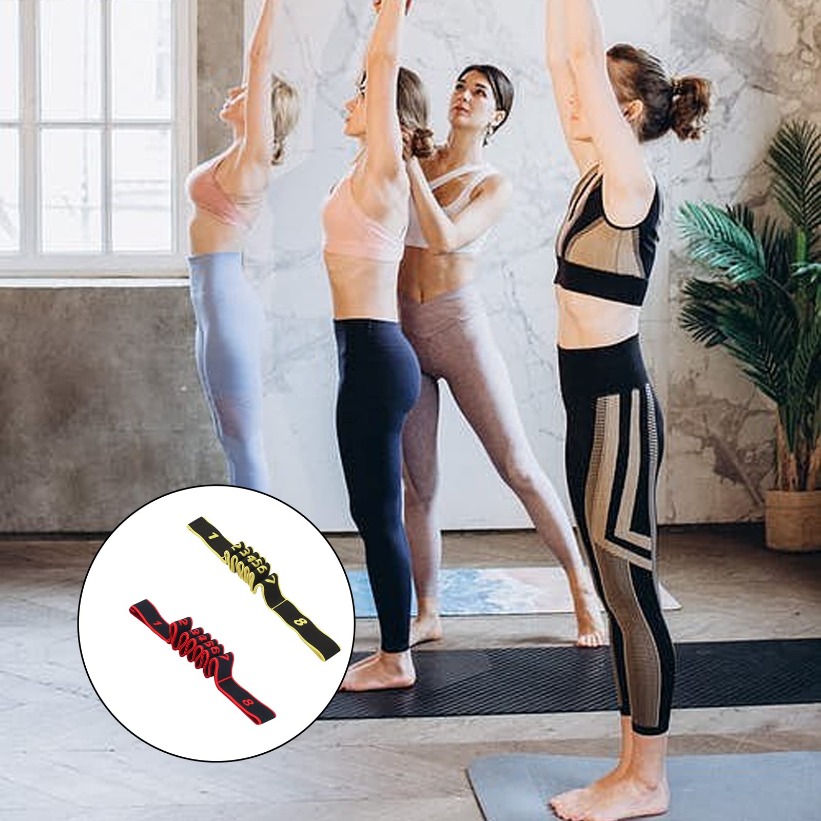 Set Elastici Fitness PLEASION Elastici Fitness,3 Livelli Bande Elastiche Di Resistenza Set Elastico Pilates