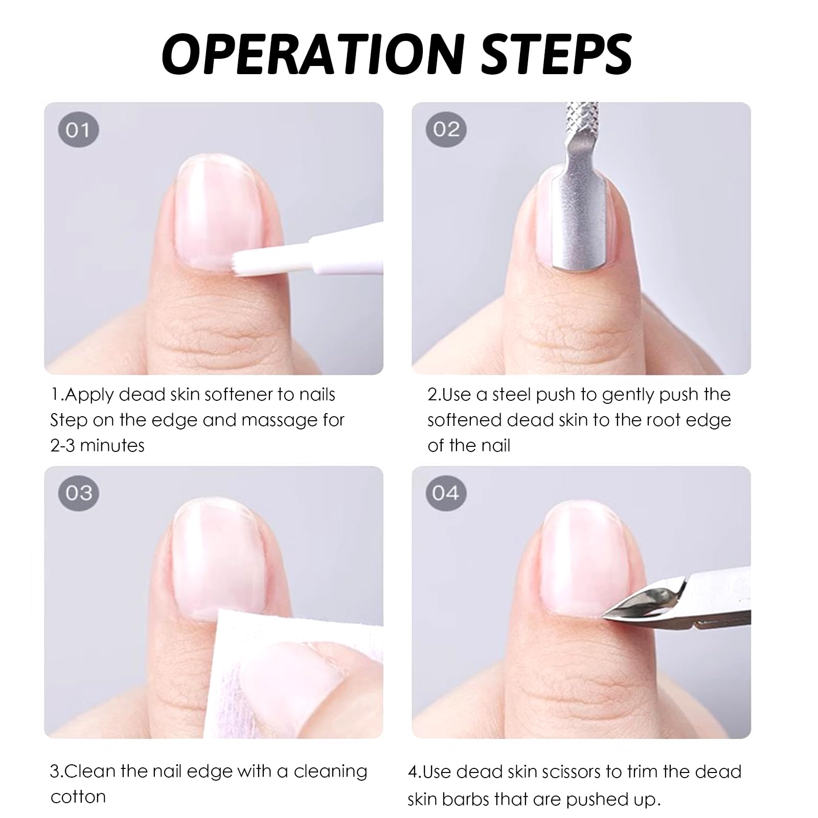 Nożyczki do skóry, Profesjonalne szczypce do skórek ze stali nierdzewnej, Różowy gradient, Pedicure i manicure