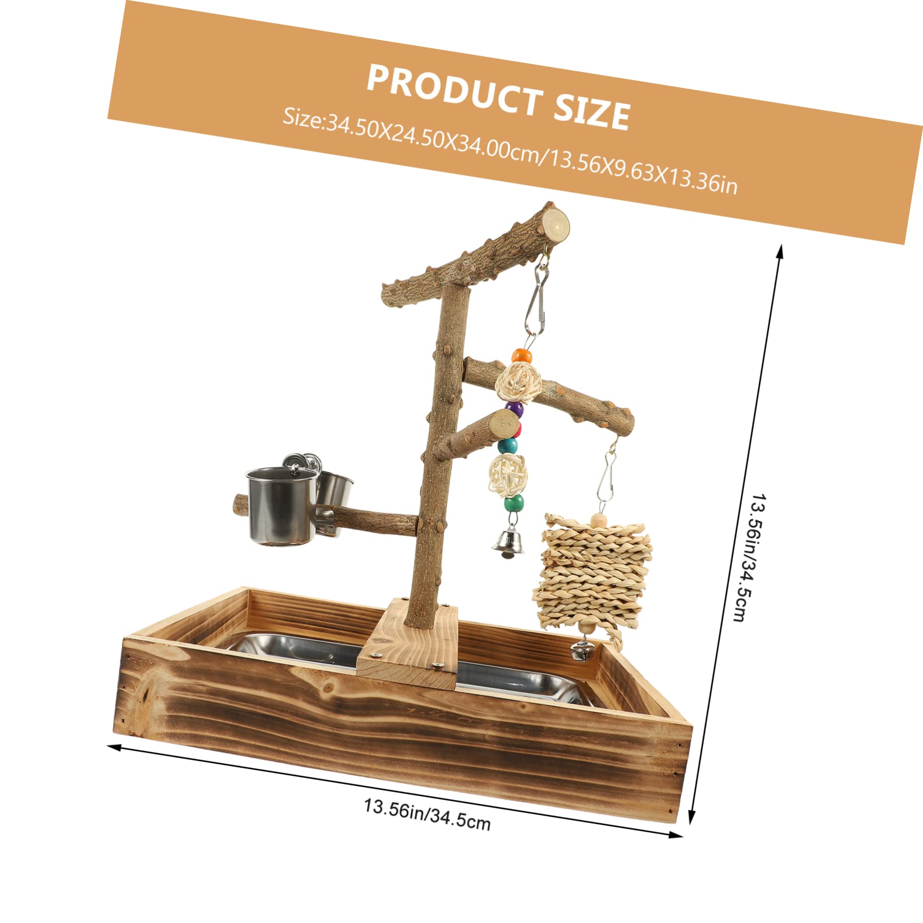 POPETPOP de Entrenamiento de Madera para Pájaros Juguetes para Pájaros para Soporte Monitor Escritorio Madera