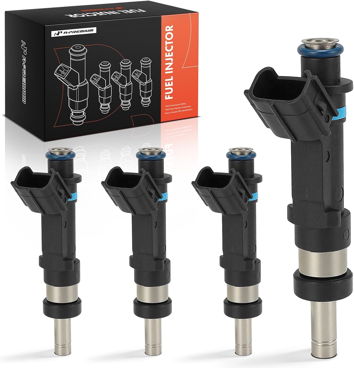 A-Premium 8 Holes Set of 4 Fuel Injectors Compatible with Scion iQ 2012 2013 2014 2015, 1.3L, Replace# 2320949205