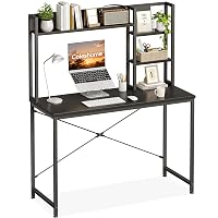 Coleshome Scrivania Salvaspazio 100 x 40 cm, Scrivania piccola Nero