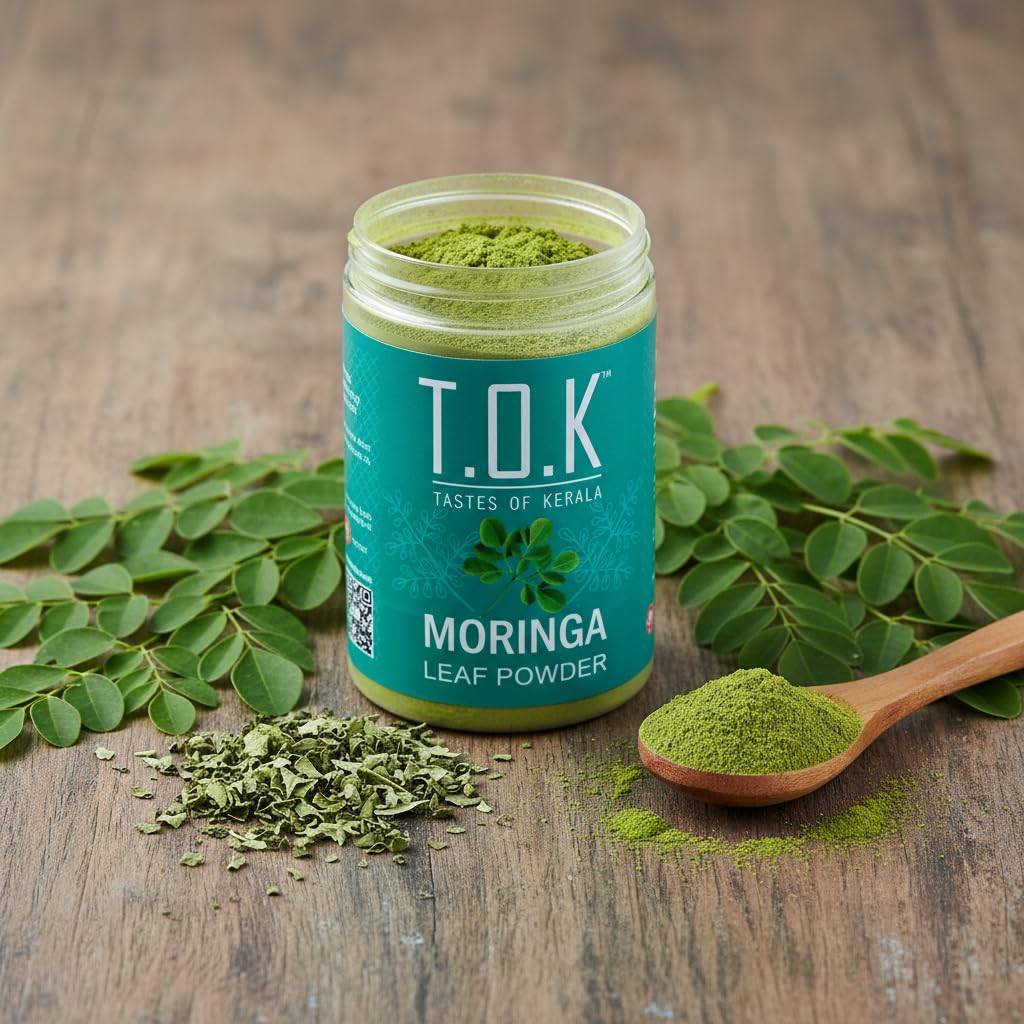 T.O.K Tastes of Kerala Pure Moringa Leaf Powder 150g | 100% Natural Superfood Greens | Nutrient-Rich Herbal Powder for Energy, Immunity & Detox Support | Vegan, Chemical-Free Wellness Supplement — Amazon image 4
