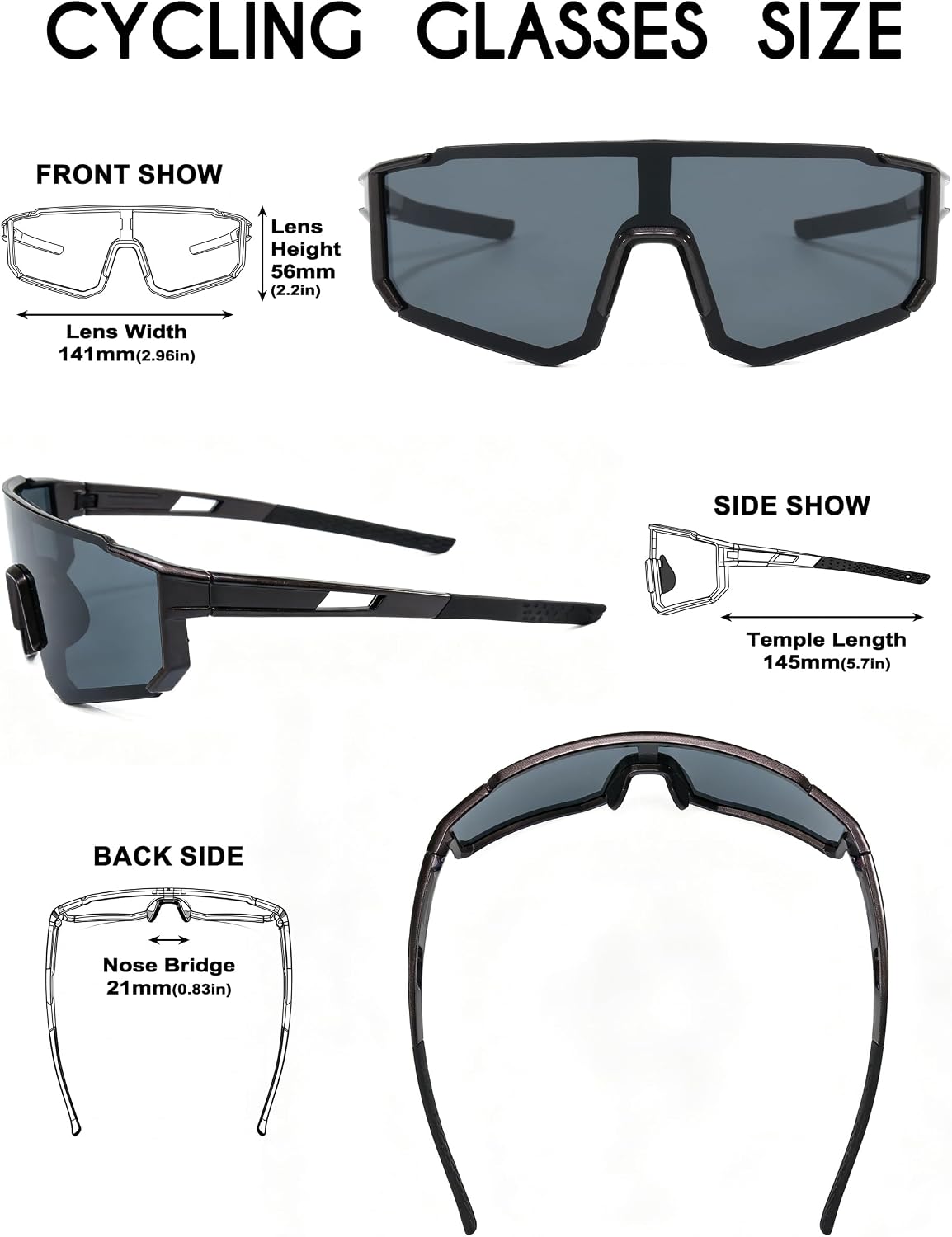 Polarized Sports Sunglasses for Men Women： UV400 Protection Running Cycling Fishing Baseball TAC Sun Glasses