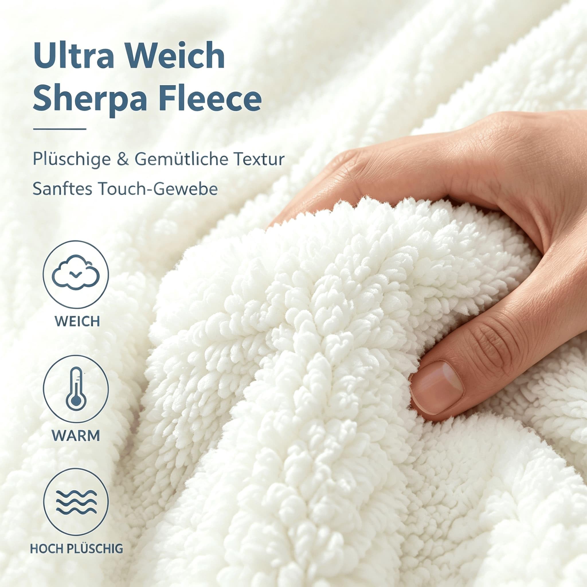 Weihnachts Sherpa Kuscheldecke Flauschig 150x200 - Sofadecke Patchwork