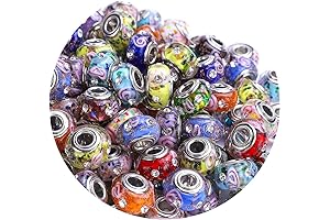 AIPRIDY 50Pcs European Beads for Jewelry Making