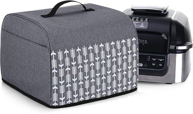 Yarwo Dust Cover for Ninja Foodi Health Grill and Air Fryer AG301UK, Cover for Ninja Foodi Health Grill with Wipe Clean Liner and Accessories Pockets