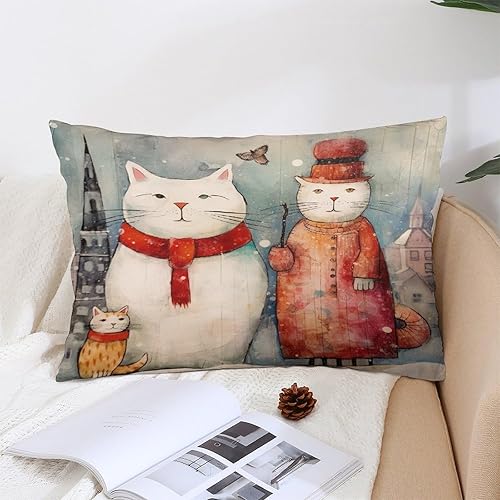 Miniatura 10 de Fundas de almohada refrescantes con diseño de reno burdeos, fundas de almohada lumbar para exteriores con cremallera invisible, funda de almohada