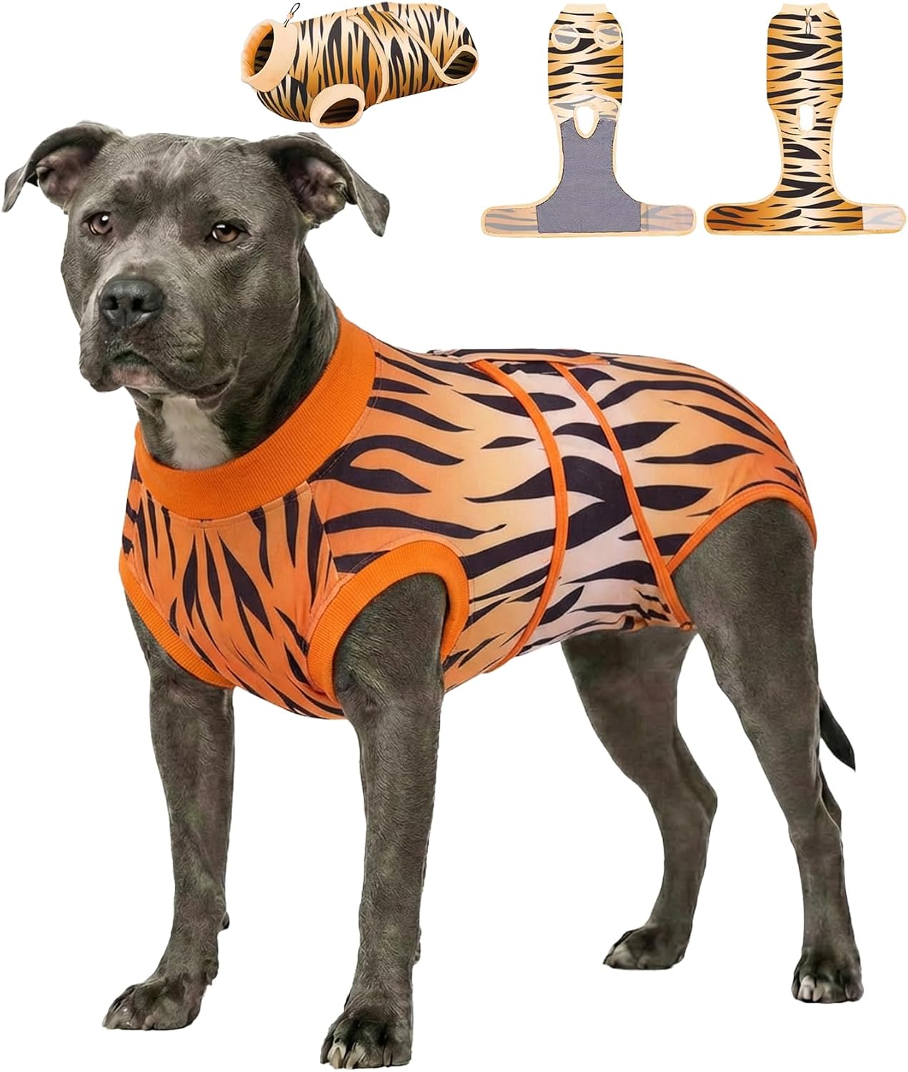 PetWarm Dog Recovery Suit, Surgical Suit for Dogs Female Spay Male Neutered, Dog Onesie for Surgery, Anti-Licking Dog Surgery Recovery Suit, Leopard Pattern, Yellow, XL