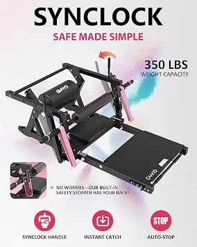 GMWD Hip Thrust Machine, 800LBS Plate-Loaded Glute Bridge Machine with Weight Holder, Heavy Duty Butt Exercise Equipment for Glute Muscles Building and Butt Shaping, Adjustable Footboard(R100LB