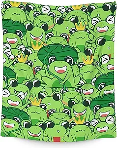 Mercuryelf Frog Throw Blanket - Soft, Fuzzy & Warm - 40x50 Inches Flannel Blankets for Travel, Office - Green Novelty Throws Gift for Girls Boys
