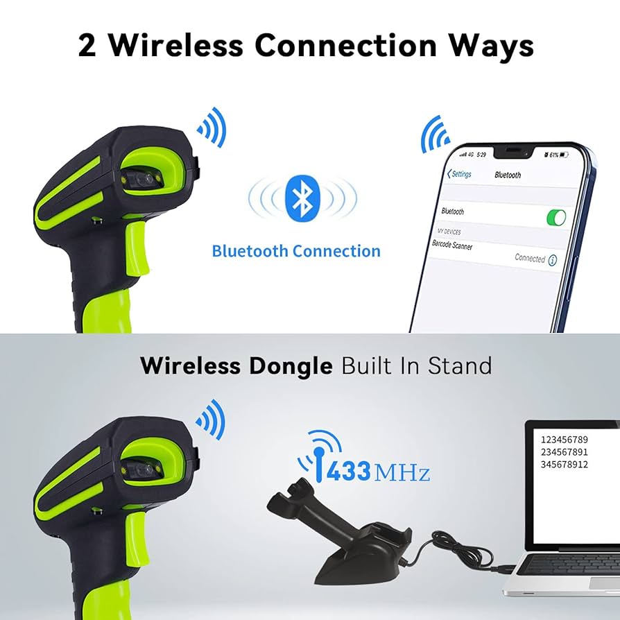 ⭐︎ALOB Amazon.com : Alacrity Wireless Charging Barcode Scanner, 1D