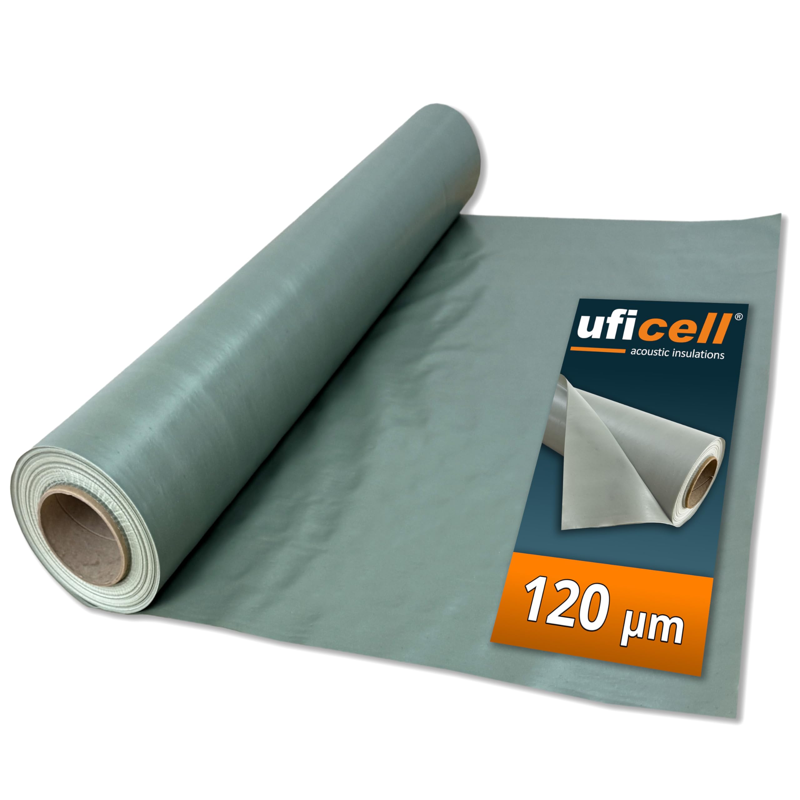 uficell Aqua-Stopp folia budowlana, folia jastrychowa, folia PE, paroizolacja – grubość 0,12 mm – pod podłogą laminowaną/parkietem przy podwyższonej wilgotności resztkowej lub zastosowaniu ogrzewania