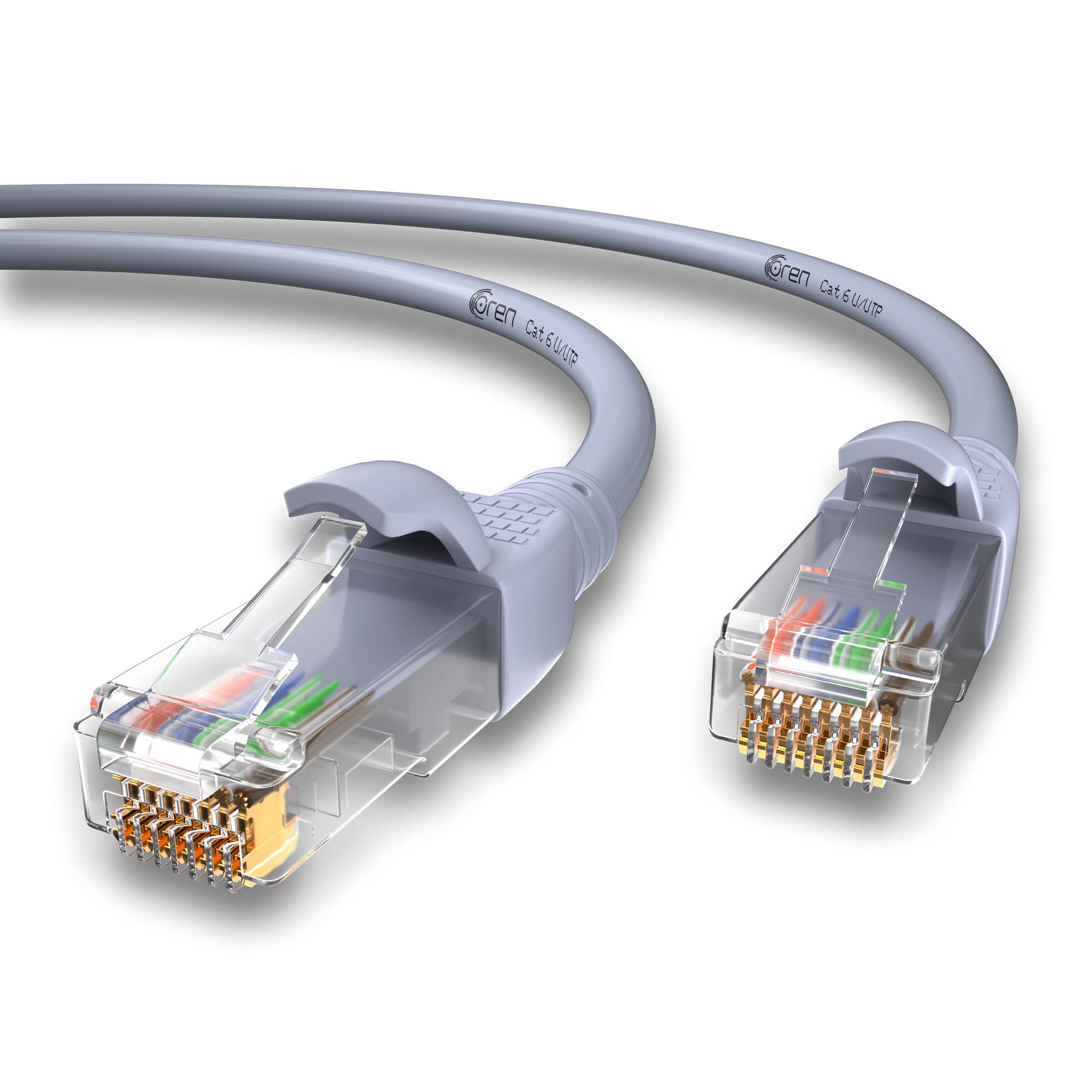 Oren Cavo Ethernet CAT6 20m – Rame Puro 24 AWG, 10 Gbps, 400 MHz – RJ45 Per Gaming, Streaming, Internet