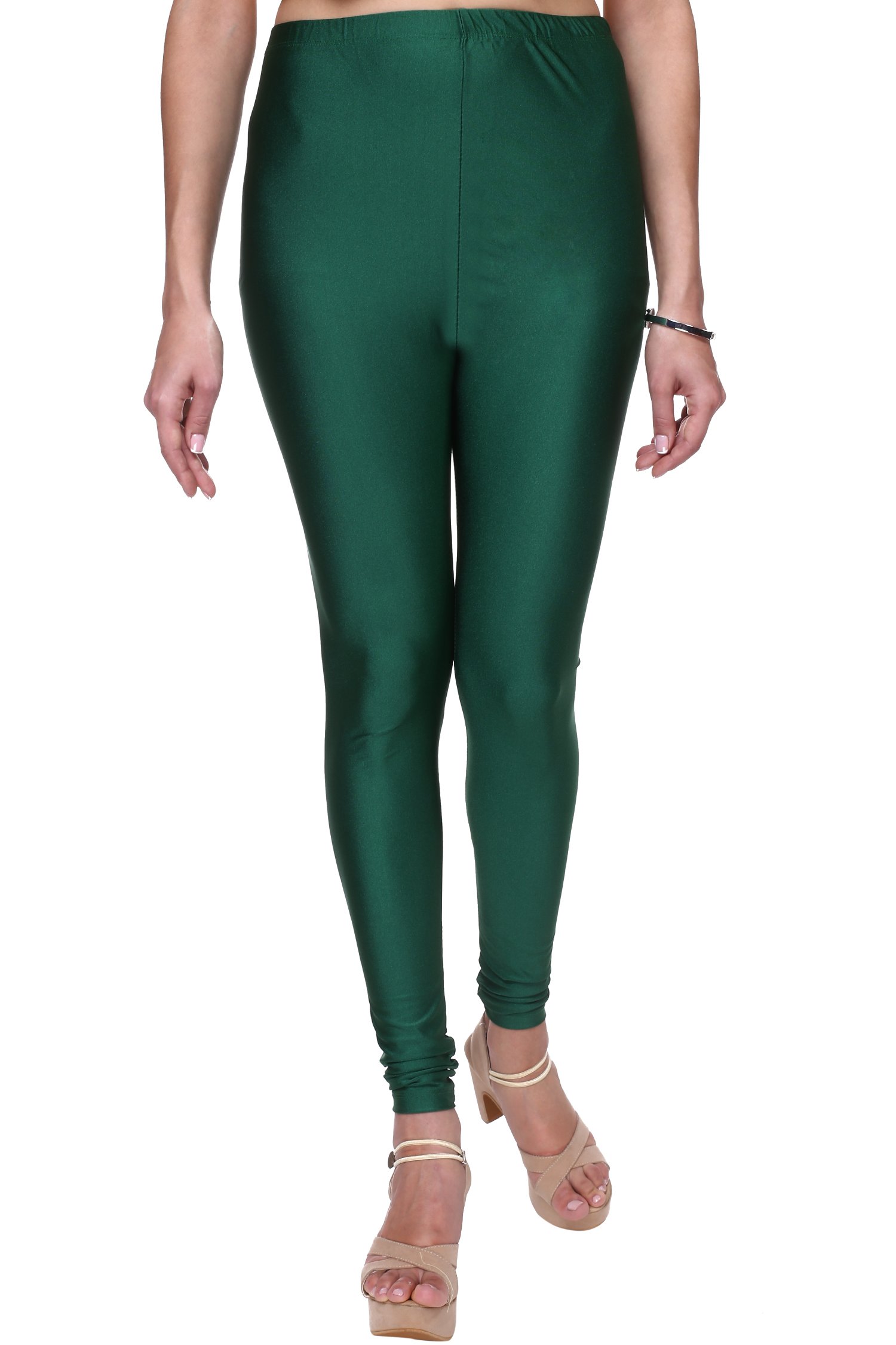 TRASAWomen's and Girls Slim Fit Nylon Shining Lycra Churidar Leggings - Available Size - M, L, XL, 2XL, 3XL,4XL