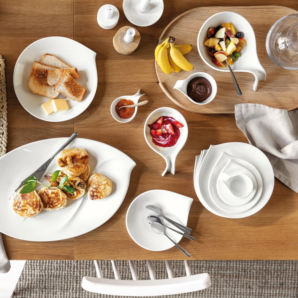 Assiette à Pain Villeroy & Boch NewWave - Blanc 18x15cm - Porcelaine Premium Allemande