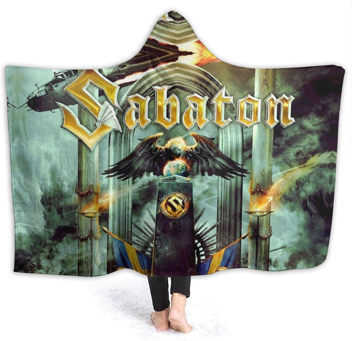 JackRdd Sabaton Wrapped Blanket Super Soft Hooded Blanket