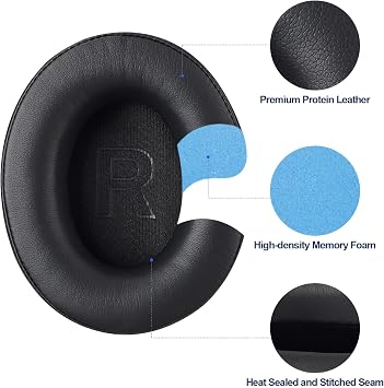 Premium Replacement Cloud Stinger Ear Pads Cushions Compatible with Kingston HyperX Cloud Stinger/Cloud Stinger Wireless headsets. Premium Protein Leather | High-Density Foam
