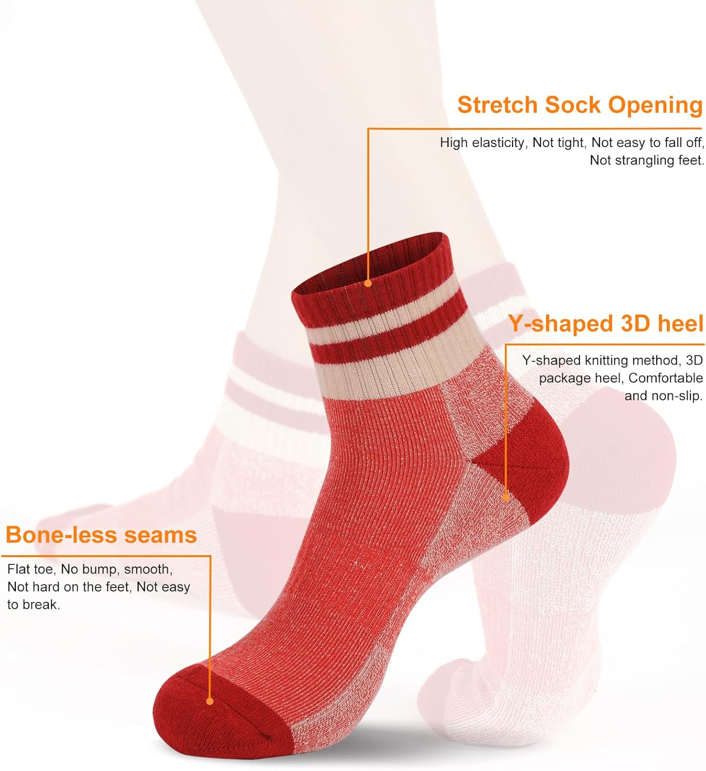 Striped Socks Tube Socks Retro Style Colorful Crew Funny Sock - Image 3