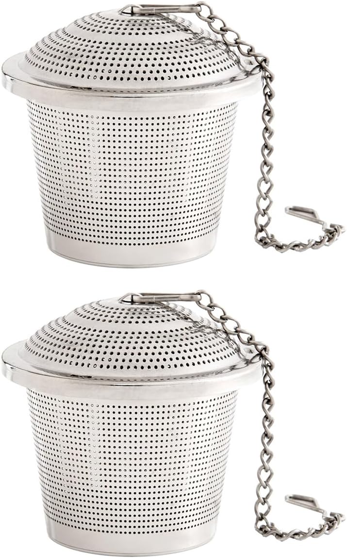 Large Barrel Tea Infuser, 18/8 Stainless Steel, Set of 2