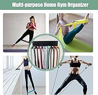 Vista 3 de Multi-Purpose Storage Rack for Resistance Bands, Straps, Jump Ropes, Foam Rollers, Chains, Weight Belts, Tools - Heavy Duty, Fitness Bands Rack