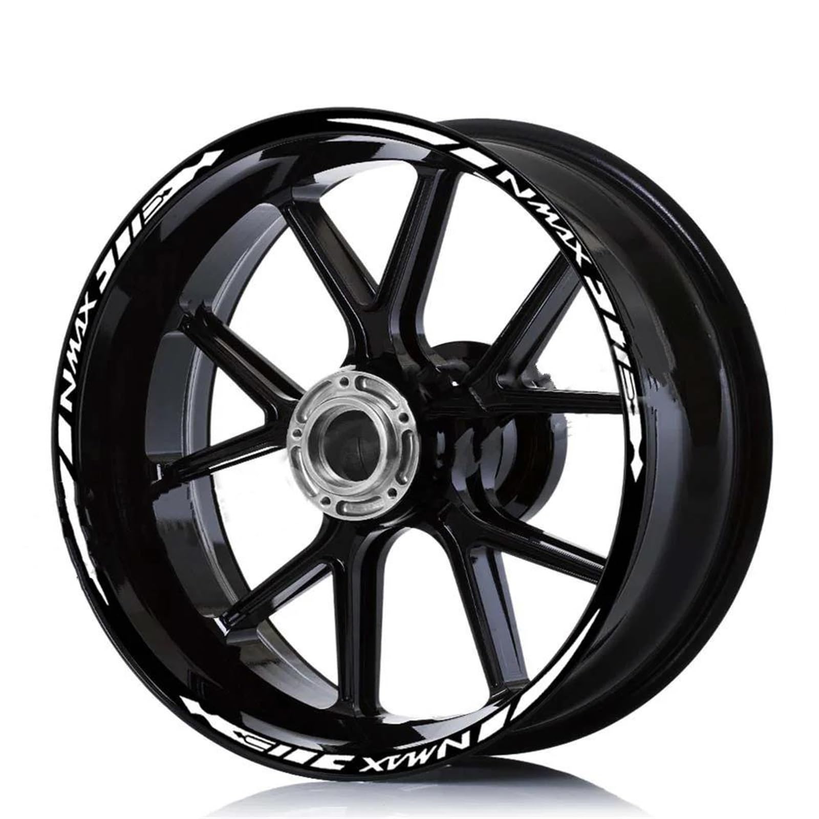Stickers Motorcycle Wheel Stickers Reflective Decorative Rim for Nmax 125 155 Nmax125 Nmax155(Style 3)