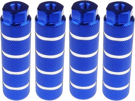 2 Pairs Aluminum Alloy Bike Pegs for Mountain Bike Cycling Rear Stunt Pegs Fit 3/8 inch Axles