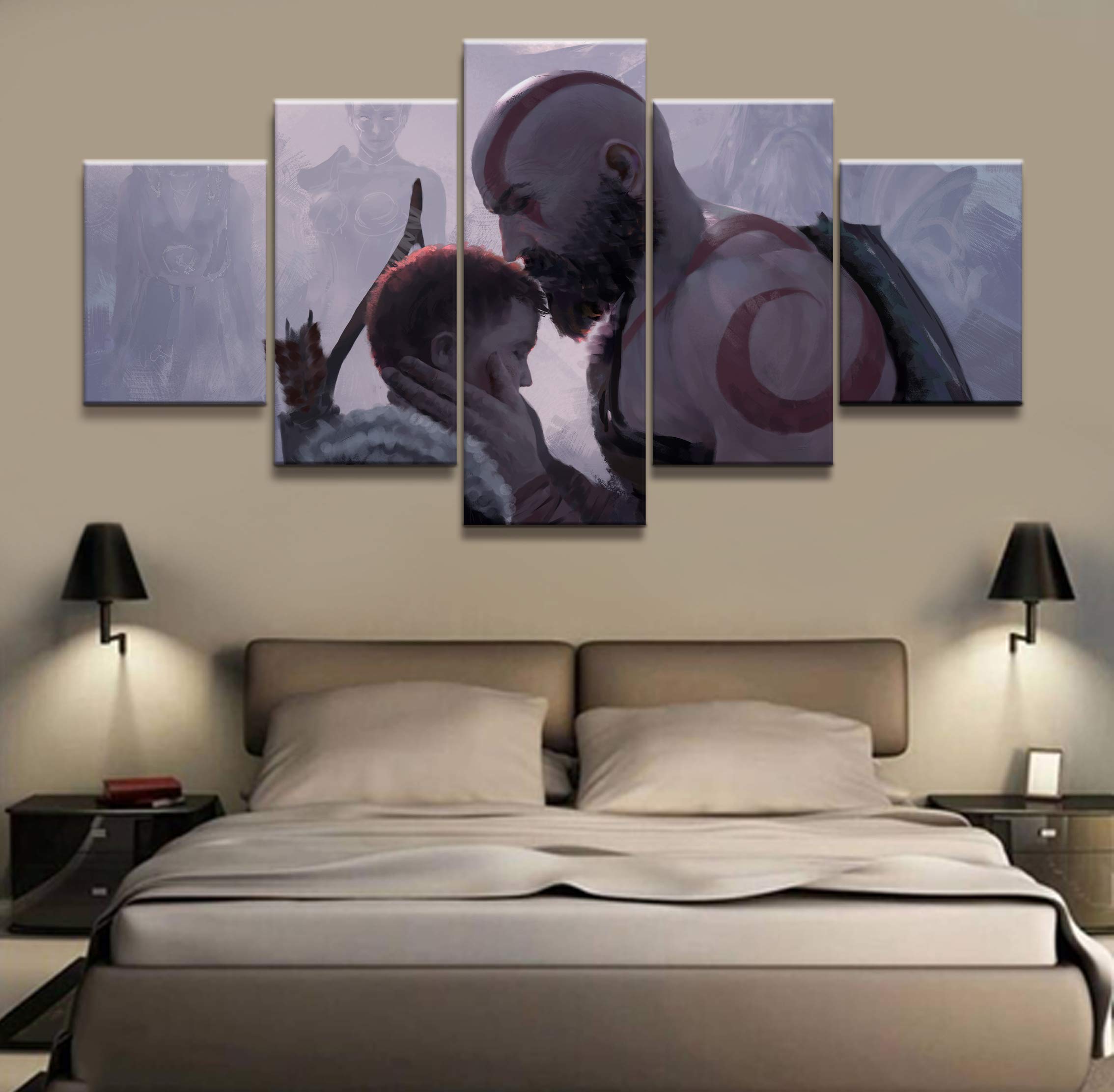 Impression sur toile moderne de Kratos pour transformer l'ambiance murale de votre salon