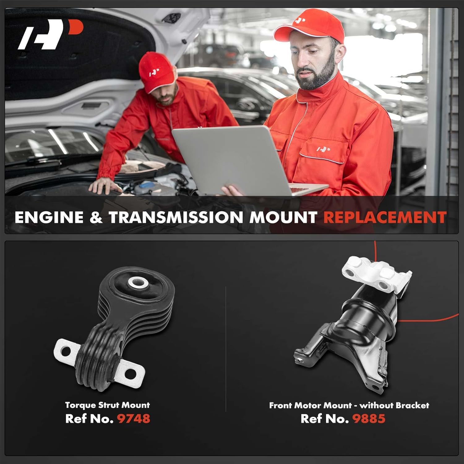 A-Premium 2PCS Engine Motor Mount and Torque Strut Mount Set Compatible with Honda Civic 2012-2013 L4 1.8L, Automatic Transmission, Replace# 50820TS8A71 50890TR0A81