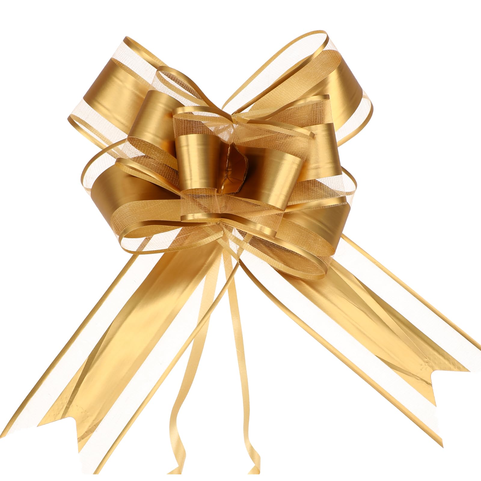 AevYxq 20 Stück Geschenkschleifen Gold - 16cm Ziehschleifen Für Hochzeit & Feiern