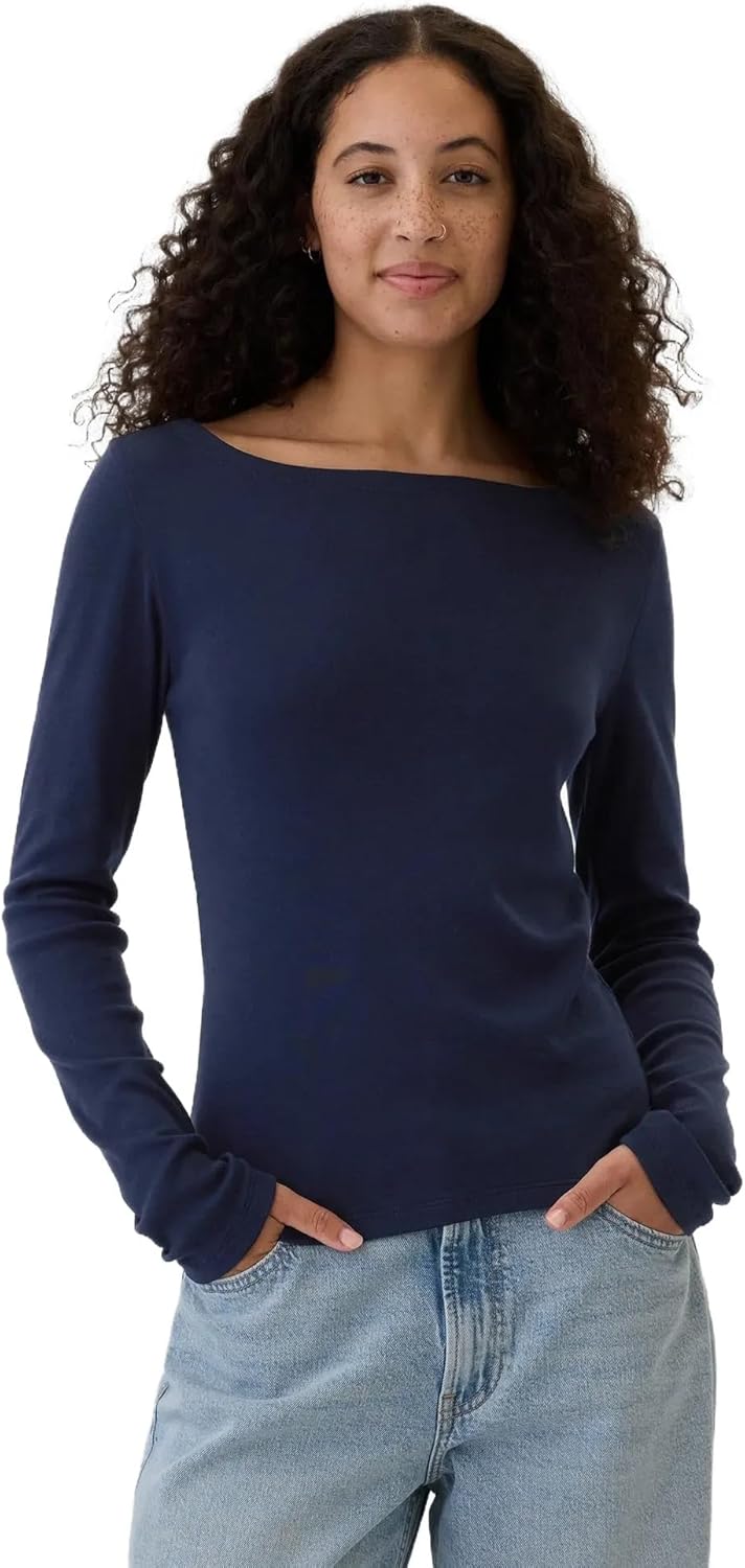 Gap Womens Long Sleeve Favorite Boatneck