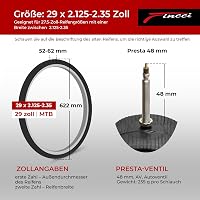 Fincci 2 db Kerékpár Belső Gumi 26" x 1,25-1,50 - Butyl Gumi MTB Belső Schrader Autószeleppel - Hegyi, Trekking és E-Bike Kerékpárokhoz 2
