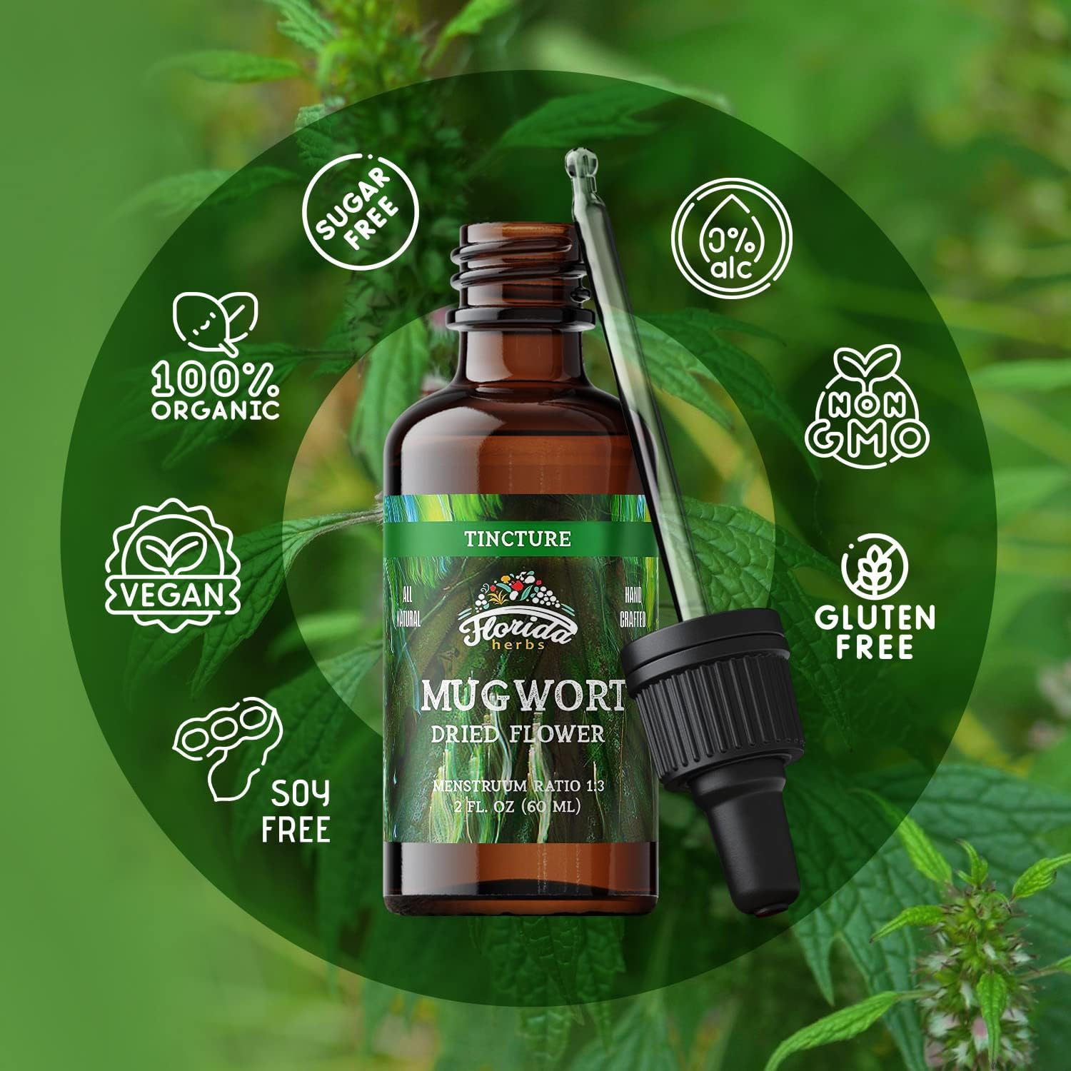 Mugwort Extract Liquid Drops – Organic Relaxation, Sleep Support Drops – Natural Mugwort Tincture - Made in USA - 2 Fl Oz - Image 5