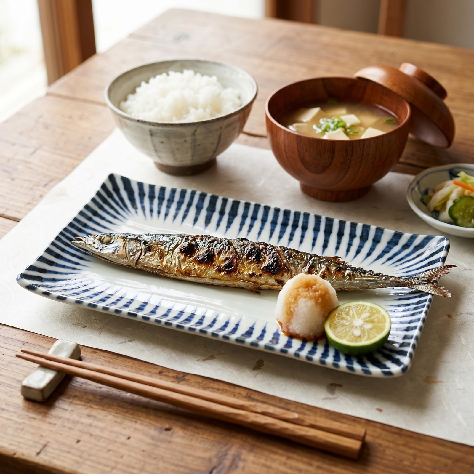 Amazon.co.jp: 美濃焼 呉須十草 長皿 長角皿 焼き物皿 長方形 皿 魚