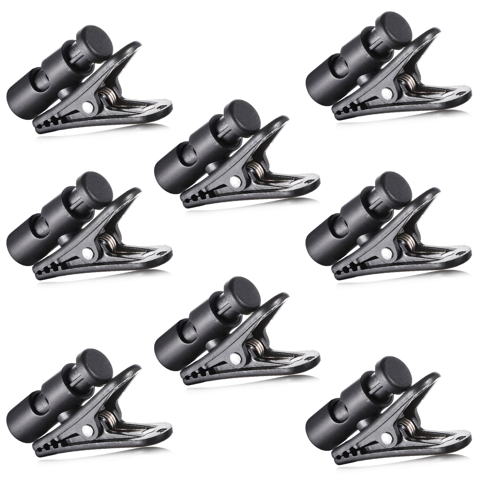 8Pcs Headphone Clips Headset Cable Clips for Earphone Wire,Fixed Cable on The Clothes,Black Clips for Most Headset Wire Fixing 2-4mm Headphone Wire