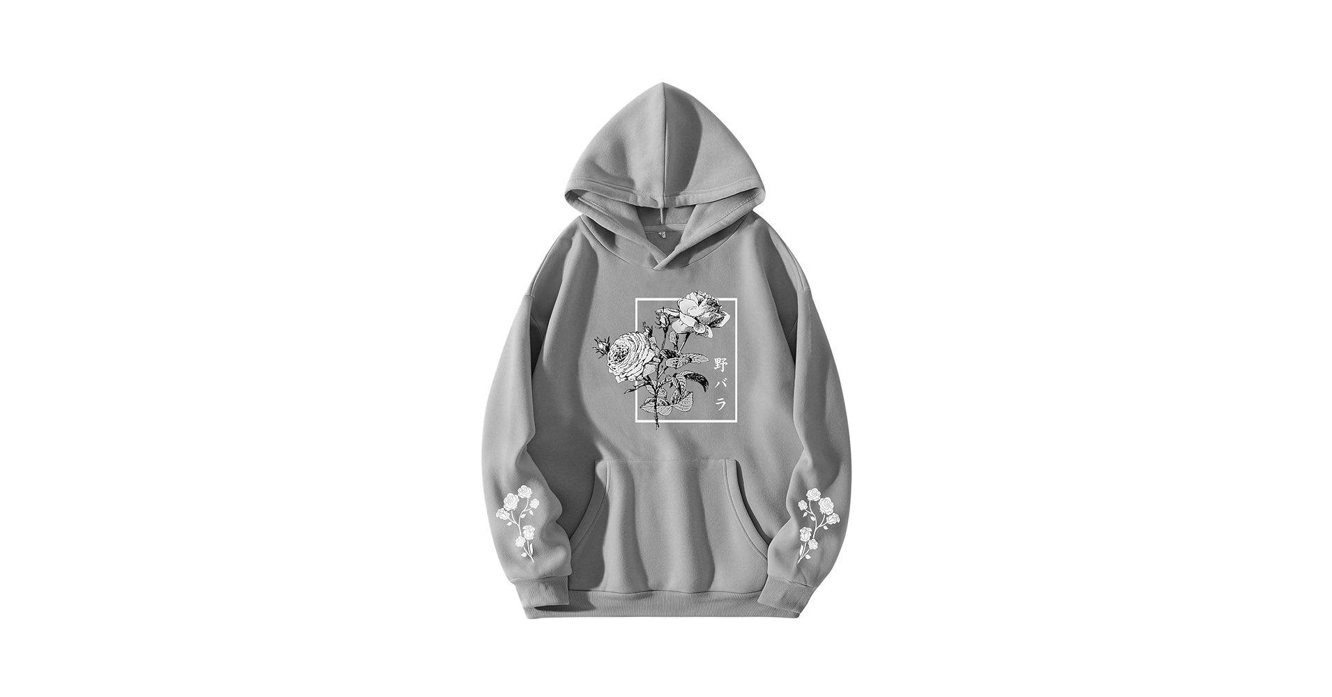 Sulayesh Rose Floral Graphic Hoodie for Men Aesthetic